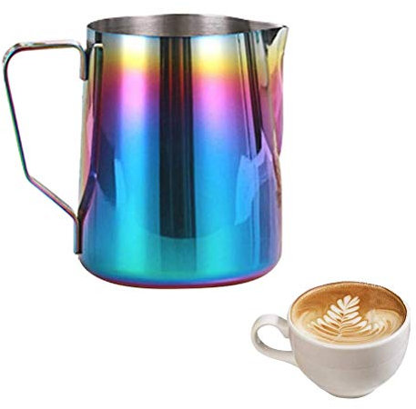 Iwinna Milk Frothing Jug Multifunctional Milk Coffee Frothing Pitcher for Making Cappuccino Espresso