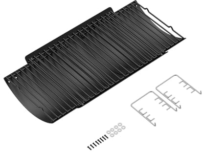 LS'BABQ 58,4 cm bis 86,4 cm verstellbarer Aschekasten für Holzkohlegrill Chargriller 1224 1324 2121 2222 2123, Oklahoma Joe Holzkohlegrill Royal Gourmet Holzkohlegrill, Holzkohleaschenbehälter mit 2
