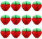 MIVAIUN 12 bolas de papel de panal de fresa, decoraciones de fiesta de fresa, decoraciones de bolas de papel de frutas, decoración de pared colgante de bola de fresa para cumpleaños, fiesta
