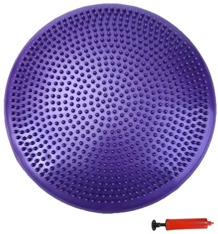 Wackelkissen 13,6-Zoll-Yoga-Balance-Kissen Pvc-Aufblasbare Hochleistungs-Wackelscheibe Doppelseitiges Training Massage-Wackelbrett Mit Pump-Balance-Pods Balance-Board-Sensorkissen Für Das Heim-Fitness