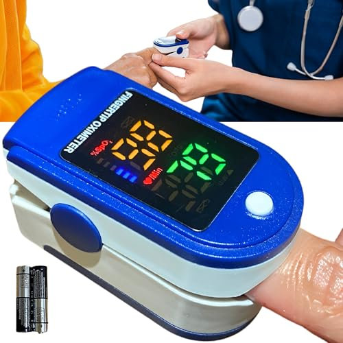 EURI | Pulsioxímetro | Oxímetro de Dedo Profesional | Pulsioximetro de Dedo Profesional | Pulsómetro | Oxímetro | Saturador de Oxigeno Dedo | Medidor de Oxígeno en Sangre Dedo | Medidor Saturación |