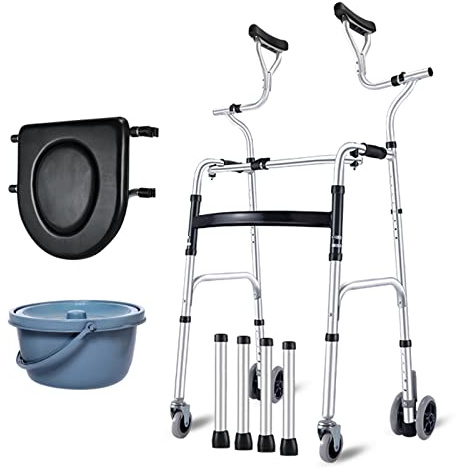 Andadores plegables con estructura for caminar, andadores ligeros for personas mayores, asistente de apoyo axilar, ayuda for discapacitados, andadores for interiores(G)