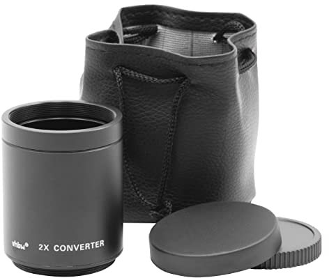 vhbw Telekonverter 2-Fach für T2, T-Mount Objektive für Kamera, Spiegelreflexcamera z.B. kompatibel mit Canon UVM.