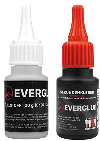 EVERGLUE Sekundenkleber (EVERGLUE Sekundenkleber + Silikat Füllstoff)