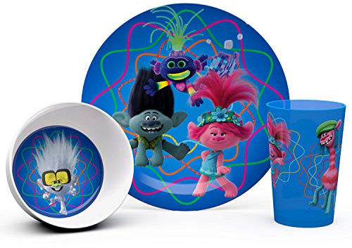Zak Designs Trolls Plate Set