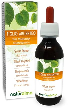 Tilleul argenté (Tilia tomentosa) Gemmo-dérivé sans alcool à base de bourgeons frais Naturalma - Extrait liquide gouttes 120 ml - Complément alimentaire - Végétalien ou végan