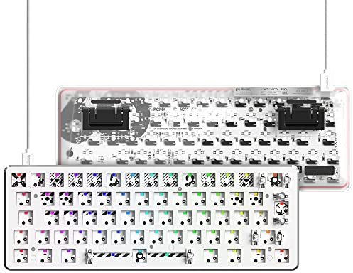 Pulsar Gaming Gears PCMK Gaming-Tastatur, 60%, ISO, Barebone, Weiß | ISO Hot Swappable 60%