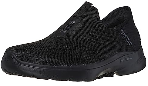 Skechers Go Walk 6 Slip-ins - Fabulous View Black 9.5 B (M)