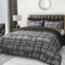 Pamposh Set copripiumino biancheria da letto - Set copripiumino e federe per cuscino double face in microfibra premium - Set copripiumino Set (Copripiumino 135 x 200cm + 1 Federe 50 x 80cm, Gray)