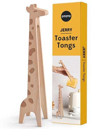 Nuevas pinzas para tostadora OTOTO Jerry, la jirafa, pinzas de madera multiusos para cocinar, servir alimentos, regalos de cocina, regalos divertidos, bonitos accesorios de cocina, accesorios