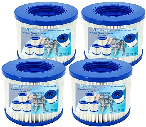 Denkmsd Spa Filterkartusche für Spa, Spa Ersatz Hot Tub/Spa Filterpatrone, für Clever Spa,für Aquaparx,für Aqua Spa,für Costway,für All Seasons, für GoPlus, für Wido und andere (4 Stücke)