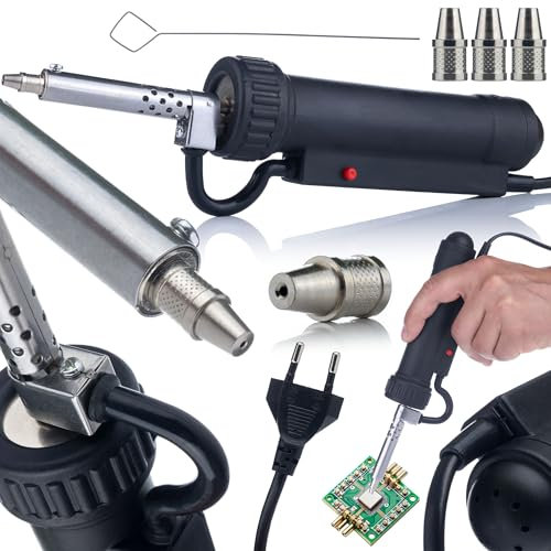 Rosfix Set Station de Dessoudage Électrique 350W – Pompe Intégrée, 30W Chauffage | 3 Pointes 2mm | 300°C Rapide | Pour Électronique de Précision | Outil de Soudure