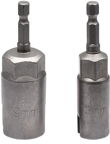 Litoexpe 4 Stück 1/4 Zoll (13 mm, 19 mm) Sechskantschaft Mutternschlüssel, Power Wing Nut Drill Bit Socket Tool Drive Kit Steckschlüssel Werkzeuge Set Schlitz Flügelmuttern Bohrer Bits für