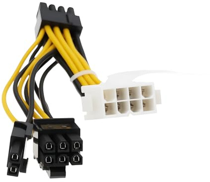 VGOL Computer Graphics Card GPU Power Connection Cable 8 Pin to Two 6+2 Pin CBL-PWEX-1040 Compatible with Supermicro Server Platform