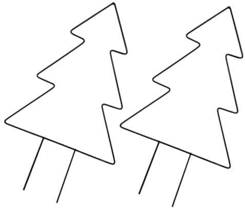 ibasenice Lot de 2 Treillis Métalliques D’Arbre de Noël Supports pour Plantes Grimpantes en Pot en Fer Noir 22X40 CM pour Jardin Intérieur et Extérieur Treillis de Jardin Décoratif