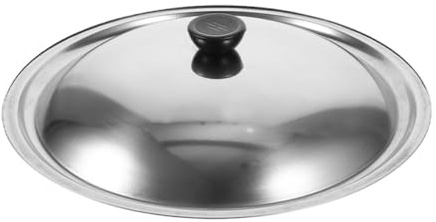 IMIKEYA Coperchio della pentola in acciaio inox 23 cm coperchio metallico resistente al calore per padella wok e pentola accessorio multiuso antispruzzi per cucina domestica