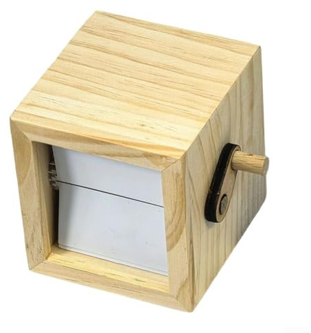 Individuelle Flip-Foto-Box, handgekröpfter LED-Licht, Animationsrahmen mit 8 oder 16 Fotos, Holz, personalisierbar für Valentinstag, Geburtstag, natürliche Farbe, 8 Stück