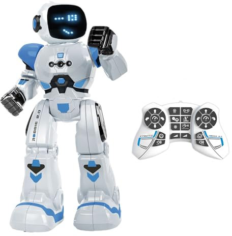 Xtrem Bots - Robbie | Roboter Kinder Ab 6 Jahre | Roboter Spielzeug | Roboters Programmierbar 50 Bewegungen und Ferngesteuerte | Spielzeug Ab 5 Jahre Jungen | Geschenk Junge 5 Jahre
