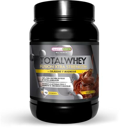 Healthy Fusion Whey Protein Colágeno y Magnesio | Rápida asimilación | Aumenta masa muscular | Mejora tus entrenamientos deportivos y favorece la correcta recuperación muscular | Doble Chocolate 1000g