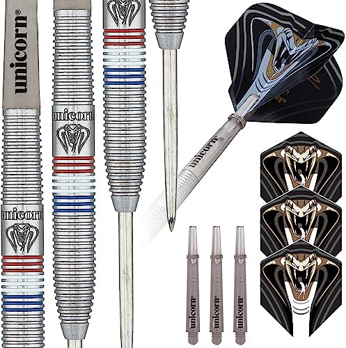 ‎Unicorn Dartpfeile Set | Jeffrey de Zwaan Maestro Phase 2 | 90% Tungsten Barrels | Stahlspitze | 23g