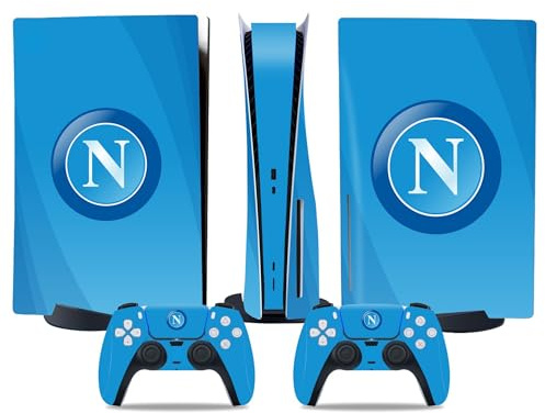 MaD Vision® Extra-Durable Skin Kit per PlayStation 5 (PS5) Disc | Set di Pellicole Adesive in Vinile Opaco per la Console e 2 Controller - per Napoli Design