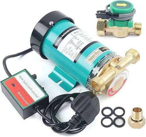 MEHOOSPVN Water Pressure Booster Pump 120W - Household Booster Pump 25L/min, Water Pump Automatic Electronic Booster Pump Hot and Cold Water Pressure Booster Pump for Home Garden Shower Irrigation