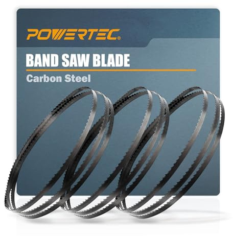 POWERTEC 105 Inch Bandsaw Blades Assortment for Woodworking, Band Saw Blades for Delta 14 Band Saw with Riser Block, 3PK (13625)