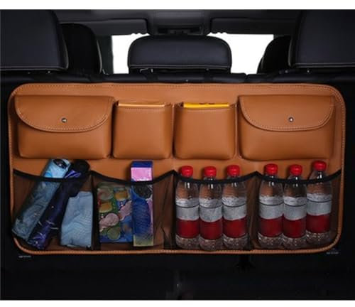 SONGML Kofferraum Organizer Auto für OPEL Corsa F 2019-2024, Autoorganizer Aufbewahrungstasche Auto Tasche Kofferraum Faltbar und Wasserdicht,D/Brown