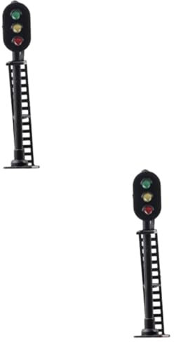 HAPINARY 2stücke Miniatur Signallicht Modell Grün-gelb-rot Für Sandtisch Landschaften Zugmodelle Und Szenendekoration Hochwertige Verarbeitung Und Sicheres Material