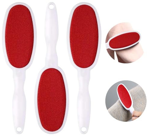 SHUOHONG 3 Pièces Brosse Anti-Peluches pour Chat et Chien - Élimine Poils, Poussière et Peluches des Vêtements