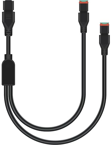 SUFEMOTEC Kit di prolunga universale 2 in 1, 0,6 m, 16 AWG, 2 pin, Plug & Play DT, adattatore per barra luminosa a LED, pod LED, luce di guida e luce da lavoro