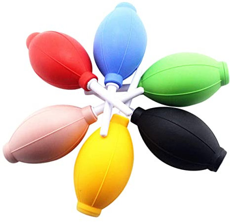 OSALADI 6pcs Clean Blowing Balloon Air Blower for Computer and Camera Lens Cleaning Squeeze Ball Pump Dust Cleaners Portable Compressed Air Duster