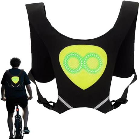 Generico Gilet Riflettente per Running - Gilet Rifrangente da Corsa con Luci RGB - Giubbotto Impermeabile di Sicurezza Ricaricabile Accessorio per Ciclismo Escursionismo Jogging