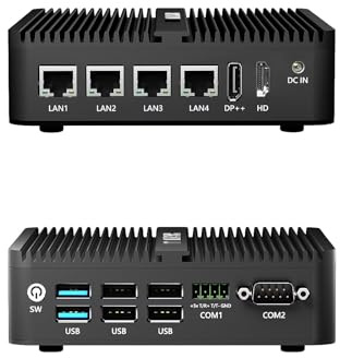 HYSTOU Mini PC Firewall N100 avec 8 Go de DDR4 128 Go SSD Routeur OPNsense Mini PC Win 11 Pro 2.5Gigabit LAN Micro Appliance