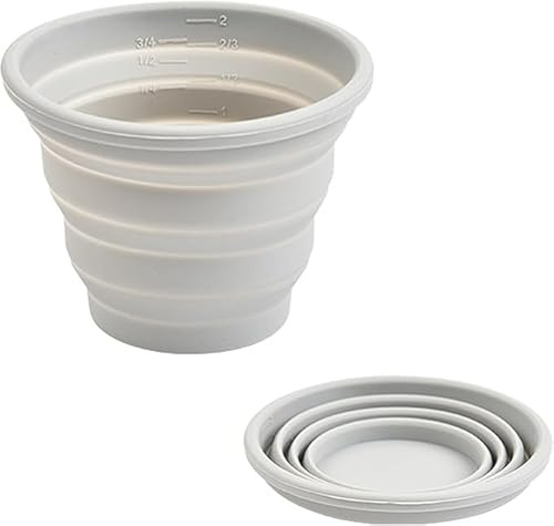 Carimee Tasse pliable en silicone, tasse de voyage réutilisable et pliable, petite tasse portable pour la randonnée et le camping en plein air, 300 ml
