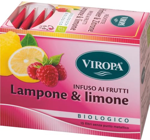 VIROPA Lampone & Limone BIO – Tisana Biologica ai Frutti – 15 Filtri – Infuso Fruttato con Note Agrumate – Senza Caffeina – Gusto Fresco e Naturale – Made in Alto Adige