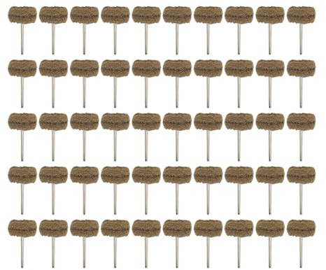 Bohaner 50 Stück Fächerschleifer Kombi Vlies 80-120 Körnung Ø25mm Schleifstift Schleifmop 3mm Schaft für Entfernen von Graten Rost und Staub