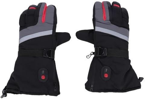 BONKZEBU Uppvärmda Handskar för Män och Kvinnor med Vattentät Design och Pekskärmsfunktion för Skidåkning och Snowboard - 1 par