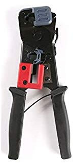 Crimpadora para cables de red RJ45, RJ12, RJ11, 8P, 6P, color negro