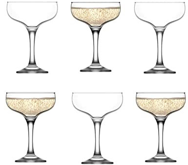 bar@drinkstuff Essence Champagne Coupe 8oz /235ml, Pack of 6