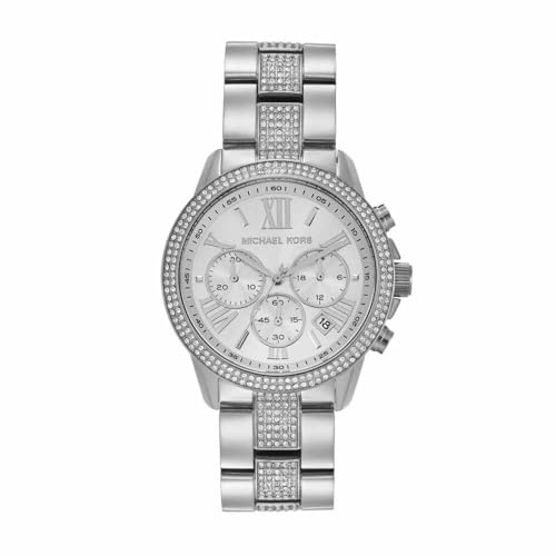 Michael Kors Brynn Watch for Women, Quartz Chronograph Movement with Stainless Steel Strap