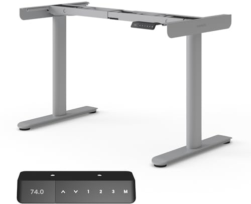 Ergotopia Desktopia One – Höhenverstellbarer Schreibtisch Gestell, Elektrisch höhenverstellbares Tischgestell, TÜV-geprüft, Schreibtisch höhenverstellbar mit Doppelmotor-System, 7 Jahre Garantie