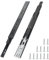 Guide per Cassetti in Acciaio da 400 mm - 2 pezzi Guide a Estrazione Totale Guide per Cassetti con cuscinetti a sfera in metallo con chiusura ammortizzata capacità di carico 45 kg(nero)