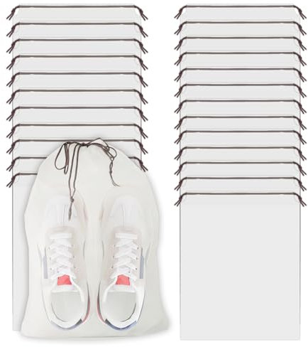 26 Pcs Shoe Bags Storage Bags 11.8in X 15.7in Transparent Shoe Bags with Rope Dust Proof Bag Underwear Bag Travel Storage Bag for Travel Men and Women