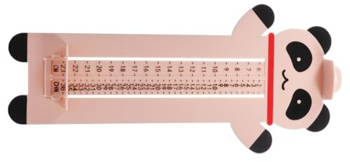 ABOOFAN Medidor de Pies Infantil Ajustable Rosa de Pp Tope | Bebés y Pequeños, Calibración Estéreo, Diseño de Baffle Deslizante, Medición Precisa