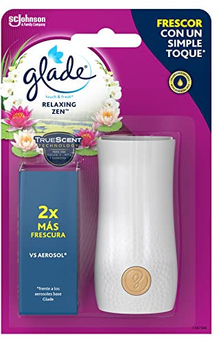 Glade® By Brise Ambientador Un Toque Fragancia Relax Zen, Elimina los malos olores, Hasta 10 veces más frescor - Difusor + Recambio de 11ml