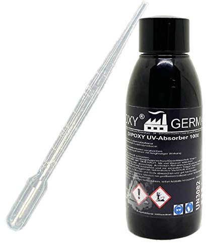100ml UV-Absorber Anti Gelb Vergilben Blocker Epoxidharz Epoxidharz Epoxy+ Pipette