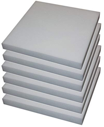 PERLARARA - Set 6 Pezzi Gomma Piuma per Imbottiture Cuscini Divani Sedie Pallet - Gommapiuma per Imbottitura 45x45x3 anche a Metro