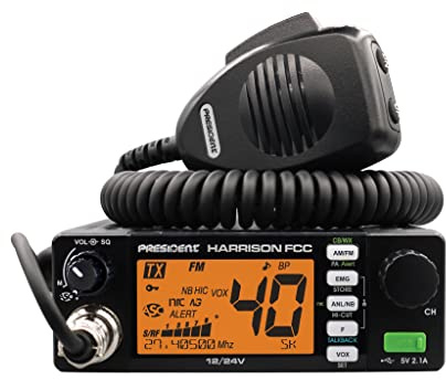President Electronics Harrison FCC AM/FM Mobile CB Radio with CTCSS/DCS