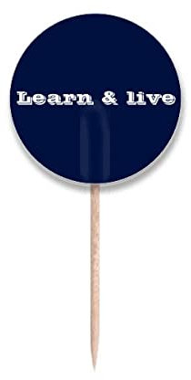 Learn Life Unified - Banderas redondas para palillo de dientes